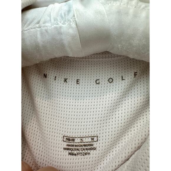 NIKE GOLF | White Striped Dri-FIT Long Sleeve Pullover | Size Medium - Picture 5 of 7